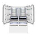 ZLINE 60-Inch 32.2 cu. ft. Built-In 4-Door French Door Refrigerator with Internal Water and Ice Dispenser in White Matte (RBIV-WM-60)