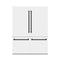 ZLINE 60-Inch Autograph Edition 32.2 cu. ft. Built-in 4-Door French Door Refrigerator with Internal Water and Ice Dispenser in White Matte with Matte Black Accents (RBIVZ-WM-60-MB)