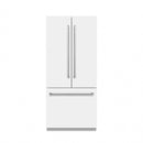 ZLINE 36-Inch 19.6 cu. ft. French Door Built-In Bottom Freezer Refrigerator with Water Dispenser and Ice Maker in White Matte with Stainless Steel Interior (SRBIV-WM-36)