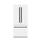 ZLINE Autograph Edition 36-Inch 19.6 cu. ft. French Door Built-In Bottom Freezer Refrigerator with Water Dispenser and Ice Maker in White Matte with Stainless Steel Interior and Matte Black Accents (SRBIVZ-WM-36-MB)