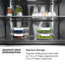 ZLINE Autograph 30-Inch Built-In Refrigerator w/ Gray Interior and Polished Nickel Helix Handles (GRBIVZ-30430KPN)