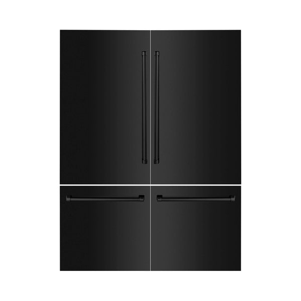 ZLINE 60-Inch Refrigerator Panels in Black Stainless Steel for RBIV 60-Inch Built-in Refrigerator (RPBIV-BS-60)