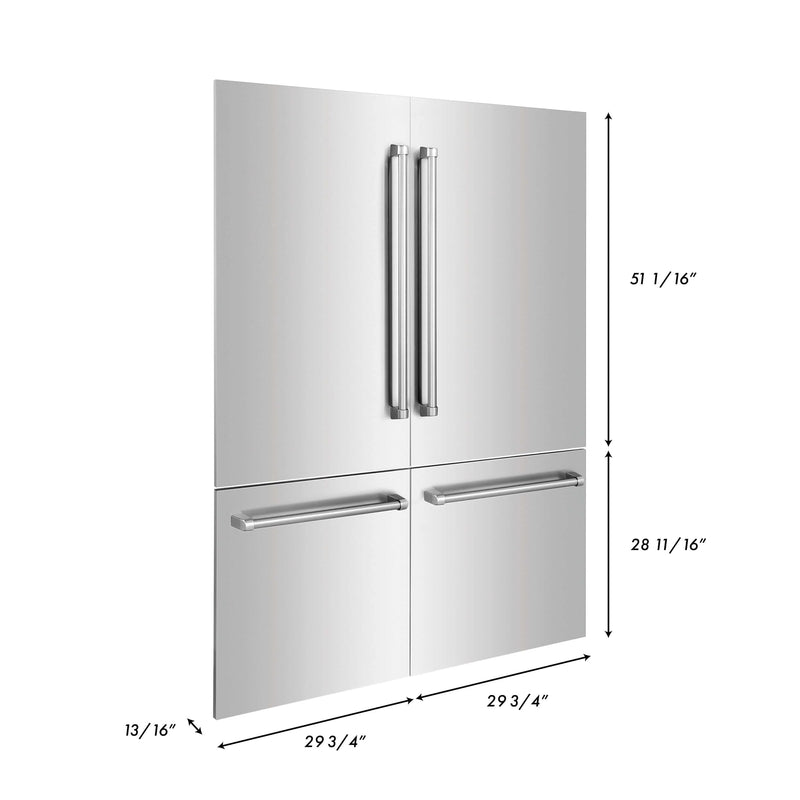 ZLINE 60-Inch Refrigerator Panels in Stainless Steel for RBIV 60-Inch Built-in Refrigerator (RPBIV-304-60)