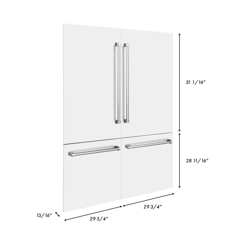 ZLINE 60-Inch Refrigerator Panels in White Matte for RBIV-60-Inch Built-in Refrigerator (RPBIV-WM-60)