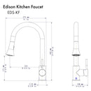 ZLINE Edison Kitchen Faucet in Champagne Bronze (EDS-KF-CB)