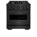 ZLINE 30-Inch Classic Gas Range with 4 Gas Burner Cooktop and 4.2 Cu. Ft. Gas Convection Oven in Black Stainless Steel (CGRB-30)