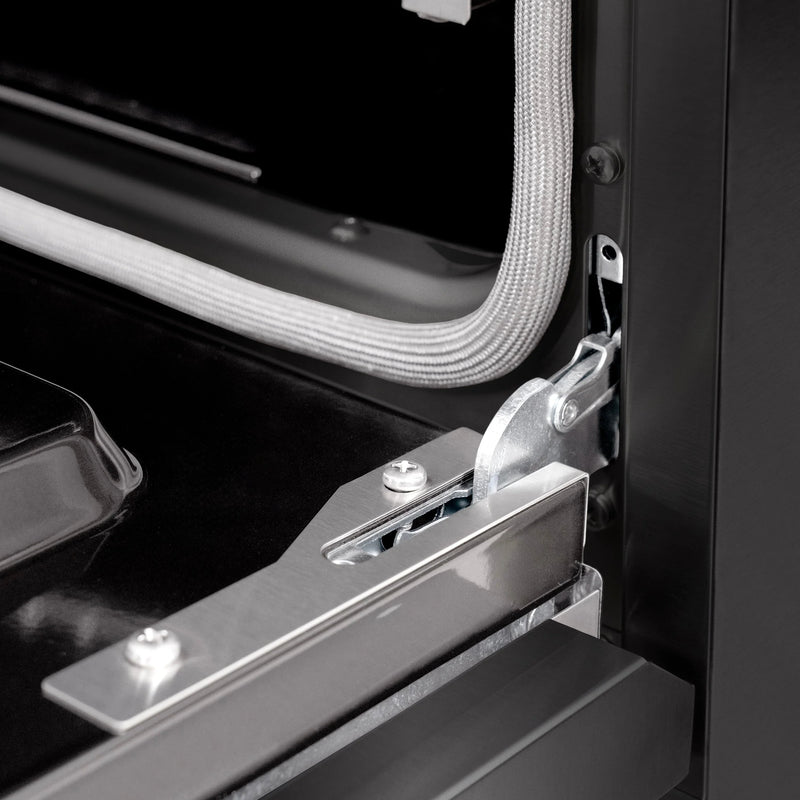 ZLINE 4-Piece Appliance Package - 36-Inch Dual Fuel Range, Hood, Refrigerator with Water Dispenser, and Dishwasher in Black Stainless Steel with Gold Accents