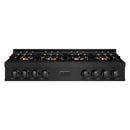 ZLINE 48-Inch Classic Gas Rangetop with 8 Burner DuoPro™ Cooktop in Black Stainless Steel (PCRTB-48)