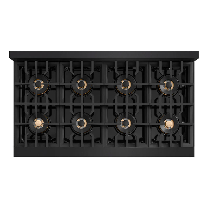 ZLINE 48-Inch Classic Gas Rangetop with 8 Burner DuoPro™ Cooktop in Black Stainless Steel (PCRTB-48)