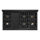ZLINE Autograph Edition 48-Inch Classic Gas Rangetop with 8 Burner DuoPro™ Cooktop in Black Stainless Steel and Polished Gold Accents (PCRTBZ-48-G)