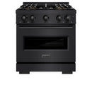 ZLINE 30-Inch 4.2 Cu. Ft. Classic Dual Fuel Range with 4 Burner DuoPro™ Cooktop and Convection Oven in Black Stainless Steel (PCDRB-30)