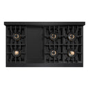ZLINE 48-Inch 6.7 Cu. Ft. Classic Dual Fuel Range with 8 Burner DuoPro™ Cooktop and Dual Ovens in Black Stainless Steel (PCDRB-48)