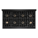 ZLINE Autograph 48-Inch 6.7 Cu. Ft. Classic Dual Fuel Range with 8 Burner DuoPro™ Cooktop and Dual Ovens in Black and Champagne (PCDRBZ-48-CB)