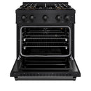 ZLINE 30-Inch 4.2 Cu. Ft. Classic Gas Range with 4 Burner DuoPro™ Cooktop and Convection Gas Oven in Black Stainless Steel (PCGRB-30)