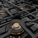 ZLINE Autograph Edition 48-Inch Classic Gas Range with 8 Burner DuoPro™ Cooktop and White Doors with Bronze Accents (PCGRBZ-48-CB)