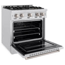 ZLINE 30-Inch Classic Series Dual Fuel Range with 4 Gas Burner Cooktop and 4.2 Cu. Ft. Electric Convection Oven in Satin Stainless Steel (CDRS-30)