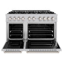 ZLINE 48-Inch Classic Series Dual Fuel Range with 8 Gas Burner Cooktop and 6.7 Cu. Ft. Electric Convection Oven in Satin Stainless Steel (CDRS-48)