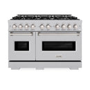 ZLINE 48-Inch Classic Series Dual Fuel Range with 8 Gas Burner Cooktop and 6.7 Cu. Ft. Electric Convection Oven in Satin Stainless Steel (CDRS-48)