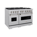 ZLINE 48-Inch Classic Series Dual Fuel Range with 8 Gas Burner Cooktop and 6.7 Cu. Ft. Electric Convection Oven in Satin Stainless Steel (CDRS-48)