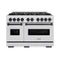 ZLINE Autograph Edition 48-Inch Classic Series Dual Fuel Range in DuraSnow Stainless Steel with Matte Black (CDRSZ-48-MB)