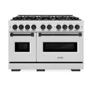 ZLINE Autograph Edition 48-Inch Classic Series Dual Fuel Range in Satin Stainless Steel with Matte Black (CDRSZ-48-MB)
