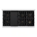 ZLINE Autograph Edition 48-Inch  Classic Series Dual Fuel Range in Satin Stainless Steel with White Matte Door and Matte Black (CDRSZ-WM-48-MB)