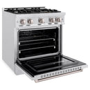 ZLINE 30-Inch Classic Series Gas Range with 4 Gas Burner Cooktop and 4.2 Cu. Ft. Gas Convection Oven  in Satin Stainless Steel (CGRS-30)