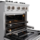 ZLINE 30-Inch Classic Series Gas Range with 4 Gas Burner Cooktop and 4.2 Cu. Ft. Gas Convection Oven  in Satin Stainless Steel (CGRS-30)