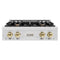 ZLINE Autograph Edition 30-Inch Porcelain Rangetop with 4 Gas Burners in Satin Stainless Steel and Gold Accents (RTSZ-30-G)
