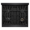 ZLINE 30 in. Classic Gas Rangetop with 4 Burners and Porcelain Cooktop in Black Stainless Steel (RTB2-30)