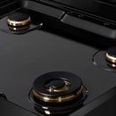 ZLINE Autograph Edition 30-Inch Porcelain Rangetop with 4 Gas Burners in Black Stainless Steel and Gold Accents (RTBZ-30-G)