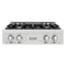 ZLINE 30-Inch Porcelain Gas Stovetop in Satin Stainless Steel with 4 Gas Burners (RTS-30)