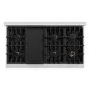 ZLINE Autograph Edition 48-Inch Classic Series Dual Fuel Range in DuraSnow Stainless Steel with Black Matte (CDRS-BLM-48)