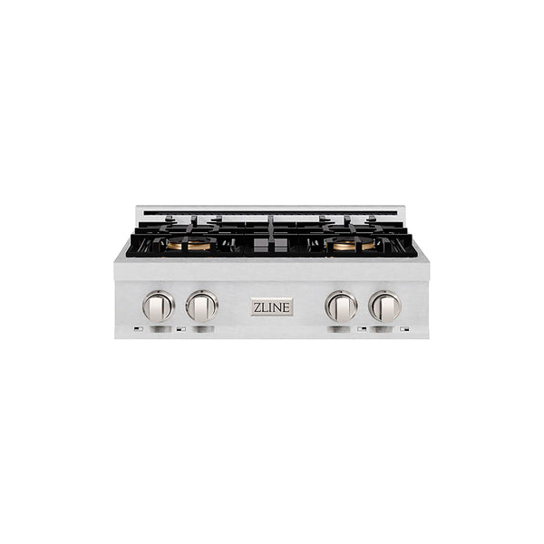 ZLINE 30-Inch Classic Gas Rangetop with 4 Burner DuoPro™ Cooktop in Satin Stainless Steel (PCRTS-30)h 4 Burner DuoPro™ Cooktop in Satin Stainless Steel (PCRTS-30)