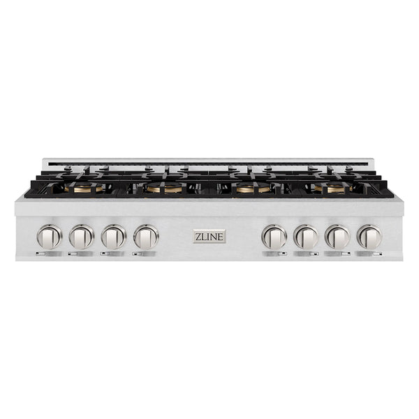 ZLINE 48-Inch Classic Gas Rangetop with 8 Burner DuoPro™ Cooktop in Satin Stainless Steel (PCRTS-48)
