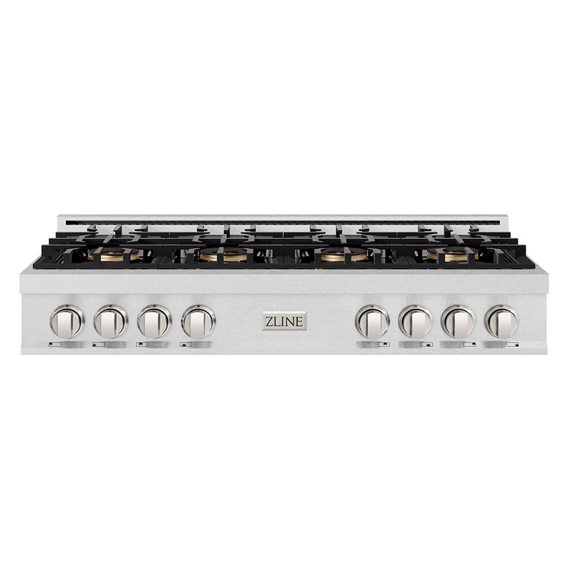 ZLINE 48-Inch Classic Gas Rangetop with 8 Burner DuoPro™ Cooktop in Satin Stainless Steel (PCRTS-48)