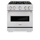 ZLINE 30-Inch 4.2 Cu. Ft. Classic Dual Fuel Range with 4 Burner DuoPro™ Cooktop and Convection Oven in Satin Stainless Steel (PCDRS-30)