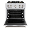 ZLINE 30-Inch 4.2 Cu. Ft. Classic Dual Fuel Range with 4 Burner DuoPro™ Cooktop and Convection Oven in Satin Stainless Steel (PCDRS-30)