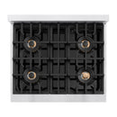 ZLINE 30-Inch 4.2 Cu. Ft. Classic Dual Fuel Range with 4 Burner DuoPro™ Cooktop and Convection Oven in Satin Stainless Steel (PCDRS-30)