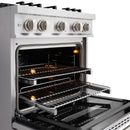 ZLINE 30-Inch 4.2 Cu. Ft. Classic Dual Fuel Range with 4 Burner DuoPro™ Cooktop and Convection Oven in Satin Stainless Steel (PCDRS-30)