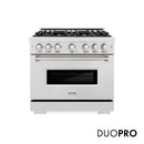 ZLINE 36-Inch 5.2 Cu. Ft. Classic Dual Fuel Range with 6 Burner DuoPro™ Cooktop and Electric Convection Oven in Satin Stainless (PCDRS-36)