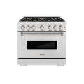 ZLINE 36-Inch 5.2 Cu. Ft. Classic Dual Fuel Range with 6 Burner DuoPro™ Cooktop and Electric Convection Oven in Satin Stainless (PCDRS-36)