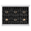 ZLINE 36-Inch 5.2 Cu. Ft. Classic Dual Fuel Range with 6 Burner DuoPro™ Cooktop and Electric Convection Oven in Satin Stainless (PCDRS-36)