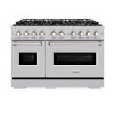 ZLINE 48-Inch 6.7 Cu. Ft. Classic Dual Fuel Range with 8 Burner DuoPro™ Cooktop and Dual Ovens in Satin Stainless Steel (PCDRS-48)