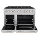 ZLINE 48-Inch 6.7 Cu. Ft. Classic Dual Fuel Range with 8 Burner DuoPro™ Cooktop and Dual Ovens in Satin Stainless Steel (PCDRS-48)