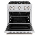 ZLINE 30-Inch 4.2 Cu. Ft. Classic Gas Range with 4 Burner DuoPro™ Cooktop and Convection Gas Oven in Satin Stainless Steel (PCGRS-30)