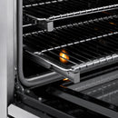 ZLINE Autograph 36-Inch Classic Gas Range with DuoPro™ Cooktop and Convection Oven in Satin Steel and Bronze Accents (PCGRSZ-36-CB)