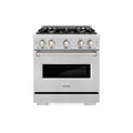 ZLINE 30-Inch Classic Series Dual Fuel Range with 4 Gas Burner Cooktop and 4.2 Cu. Ft. Electric Convection Oven in Stainless Steel with Brass Burners (CDR-BR-30)