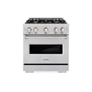 ZLINE 30-Inch Classic Series Dual Fuel Range with 4 Gas Burner Cooktop and 4.2 Cu. Ft. Electric Convection Oven in Stainless Steel with Brass Burners (CDR-BR-30)