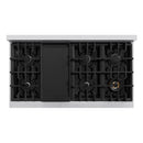 ZLINE 48-Inch Classic Series Dual Fuel Range with 8 Burner Gas Cooktop and 6.7 Cu. Ft. Electric Convection Oven in Stainless Steel with Black Matte Doors (CDR-BLM-48)